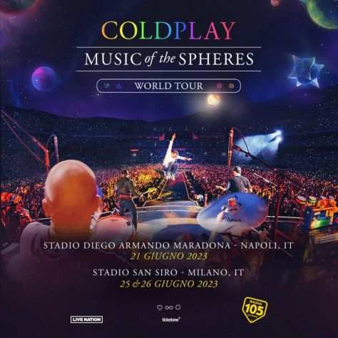 4 biglietti PRATO concerto COLDPLAY Milano Stadio Maradona 2206