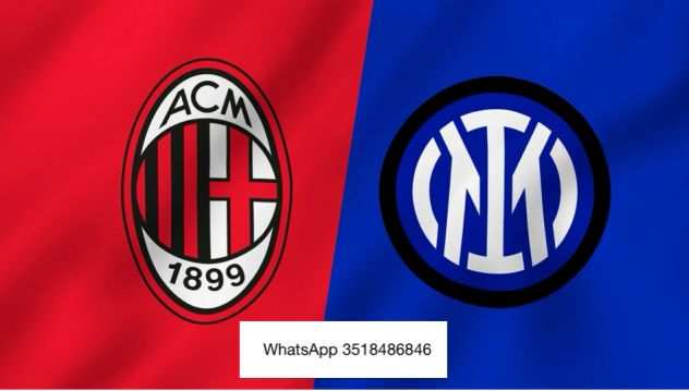 4 Biglietti Secondo Arancio Milan Inter
