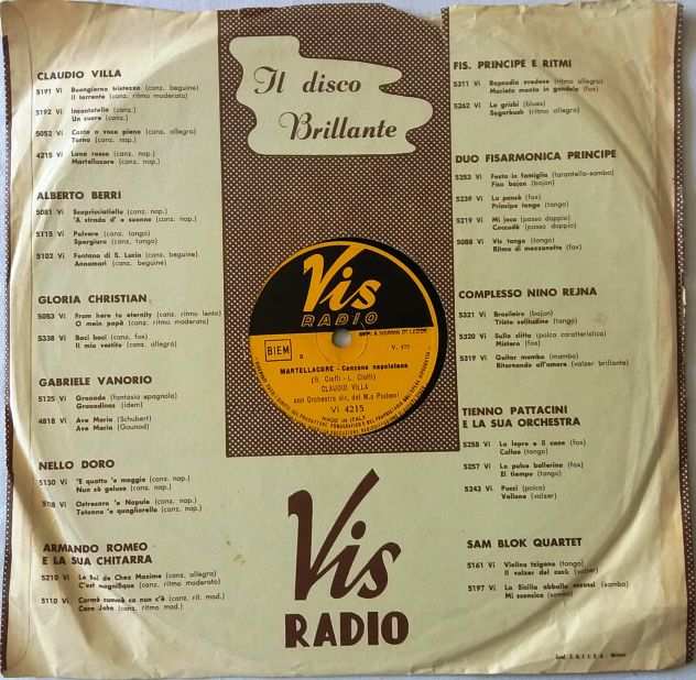 4 dischi 78 giri -dal 1950 al 1957-Claudio Villa, Nilla Pizzi, Carla Boni etc.