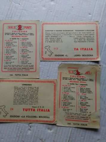 4 figurine da collezione TUTTA ITALIA anno 1966