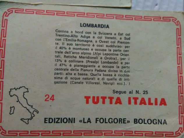 4 figurine da collezione TUTTA ITALIA anno 1966