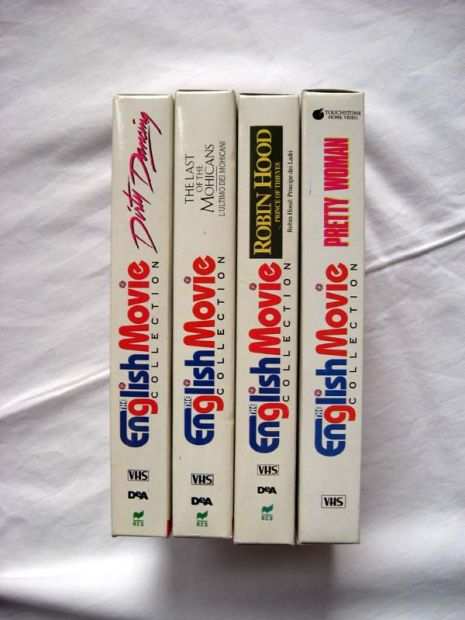 4 Film VHS in lingua originale inglese