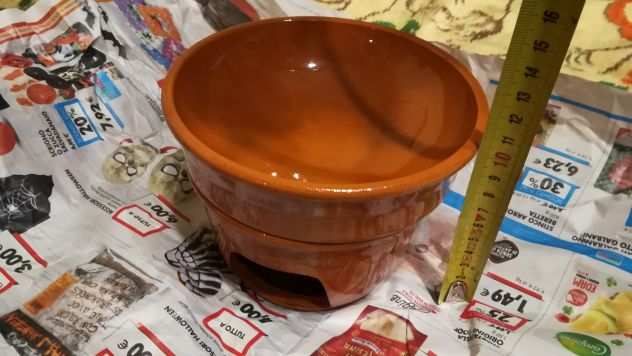 4 fornellini in ceramica per bagna cauda