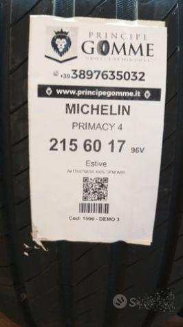 4 gomme 215 60 17 MICHELIN A1596
