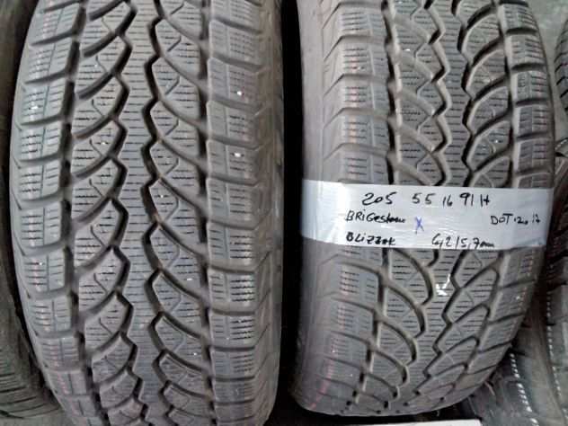 4 GOMME USATE BRIDGESTONE 205 55 16 91H INVERNALI