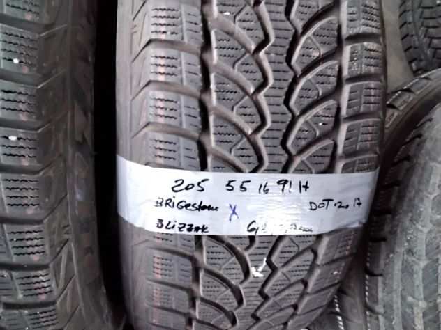 4 GOMME USATE BRIDGESTONE 205 55 16 91H INVERNALI