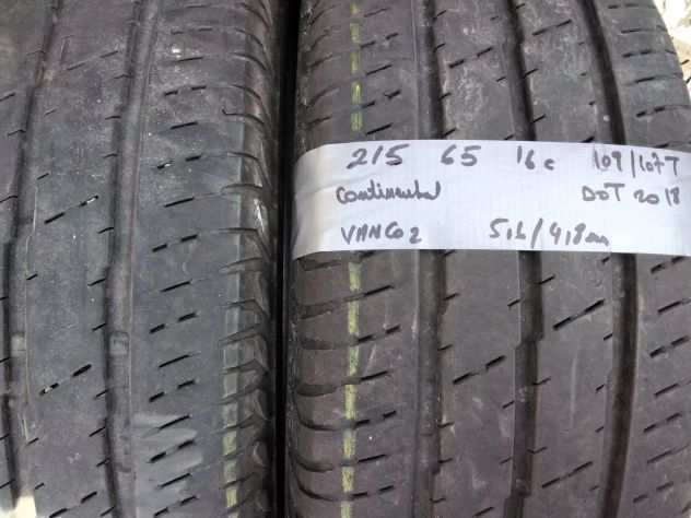 4 GOMME USATE CONTINENTAL 215 65 16C 109107T ESTIVE