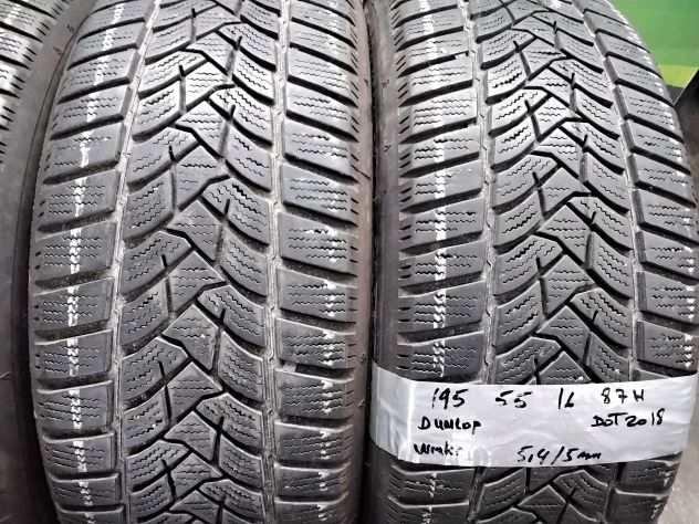 4 gomme usate dunlop 195 55 16 87h invernali