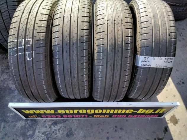 4 GOMME USATE PIRELLI 195 60 16C ESTIVE