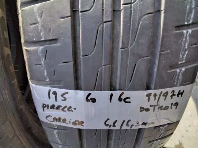 4 GOMME USATE PIRELLI 195 60 16C ESTIVE