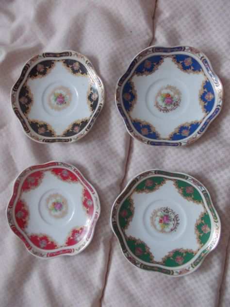 4 piattini ceramica