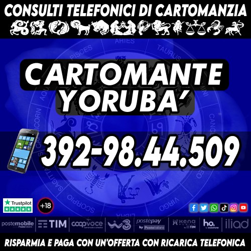 Il Cartomante Yorubà è presente anche su: Facebook, Instagram, Youtube, Tiktok, WhatsApp e X