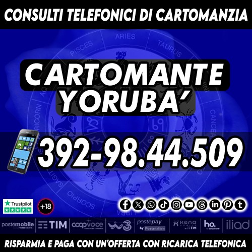 Da circa 30 anni alla ribalta nel mondo dell'occulto: Cartomante Yorubà