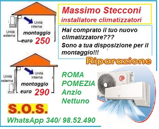 Montaggio condizionatore inverter Ardea colle Romito 