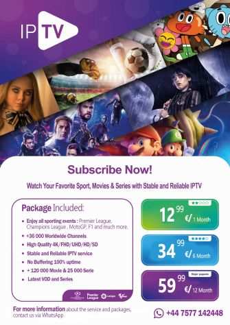 4K IPTV Subritin provider