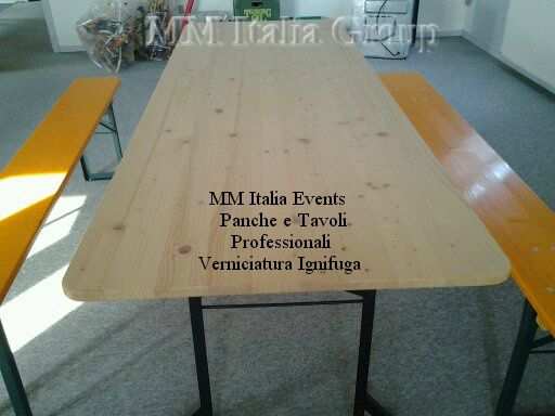 5 set panche e tavoli pieghevoli professionali per sagre noleggio 80 x 220