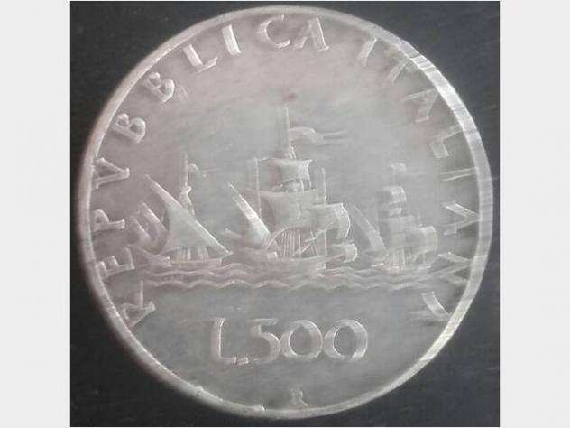 500 lire argento 3 caravelle