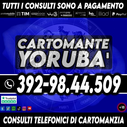 Il Cartomante Yorubà è presente anche su: Facebook, Instagram, Youtube, Tiktok, WhatsApp e X