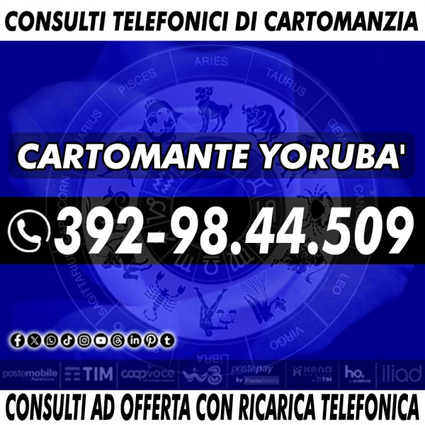 Cambia il tuo presente e il tuo futuro grazie ad 1 consulto di Cartomanzia con il Cartomante YORUBA'