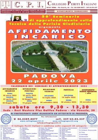 56deg Sem. AFFIDAMENTO INCARICO a PADOVA-SABATO 22 aprile 2023