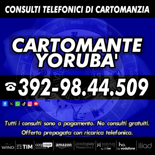 Telefona, domanda e ti sarà data risposta con i Tarocchi. Il Cartomante YORUBA'