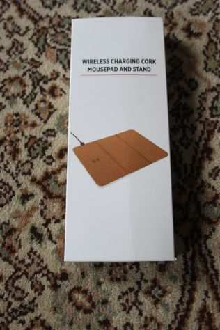 5W Wireless caricabatteria e mousepad, nuovo, con inserti in sughero, nuovo