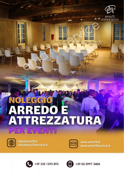 NOLEGGIO ARREDI E ATTREZZATURE - PER EVENTI AZIENDALI - EVENTI PRIVATI - EVENTI PUBBLICI