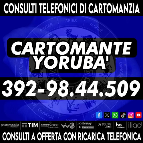 Consulto di qualità con il Cartomante YORUBA' - TUTTI I CONSULTI CON IL CARTOMANTE YORUBÀ SONO A PAGAMENTO CON OFFERTA