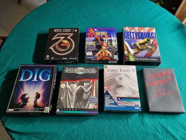 7 videogiochi PC vintage originali in confezione Big Box