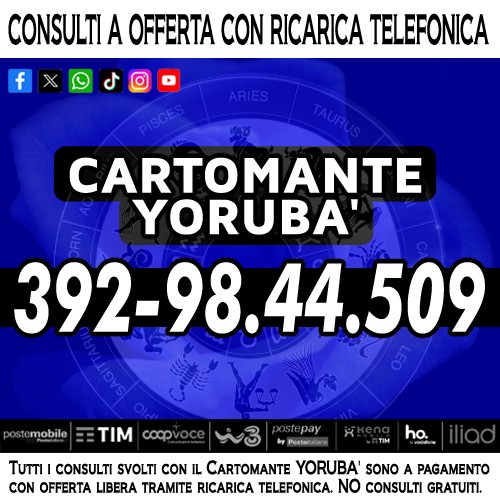  Fuga i tuoi dubbi con 1 consulto di Cartomanzia – Yorubà il Cartomante