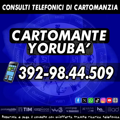 Da circa 30 anni alla ribalta nel mondo dell'occulto: Cartomante Yorubà