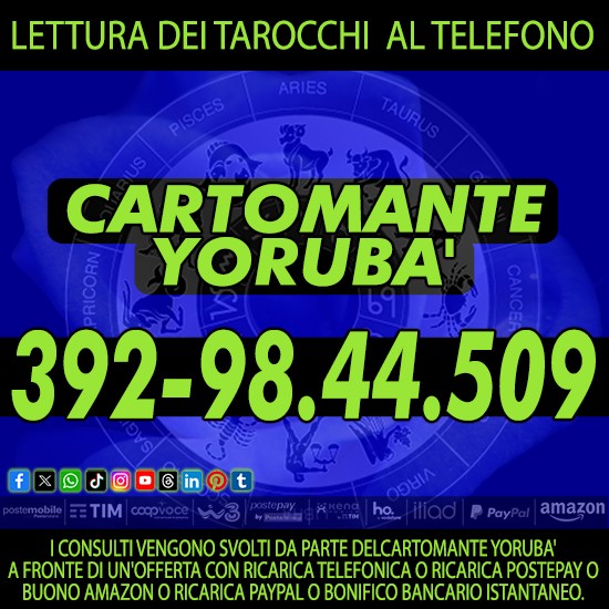 (¯`·._(¯`·._(Cartomante Yoruba')_.·´¯)_.·´¯)