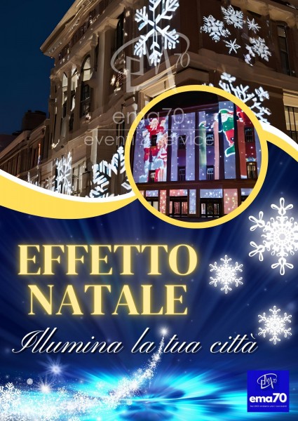 EFFETTO NATALE - ILLUMINA LA TUA CITTA’ – PROIEZIONI IMMAGINI STATICHE O IN MOVIMENTO NATALIZIE SU EDIFICI CHIESE TEATRI BIBLIOTECHE VILLE – SPETTACOLO DI COLORI E LUCI – EVENTI AZIENDALI - EVENTI PRIVATI -EVENTI PUBBLICI