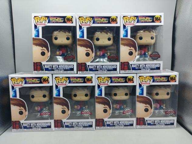7x Marty Mcfly W Hoverboard Back to The future 964 Exclusive Vaulted - Statuetta - Plastica