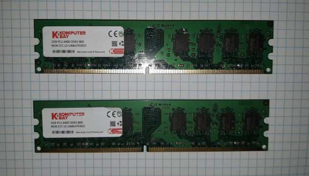 8 GB DDR2 (4 moduli da 2 GB) Kingstone amp KomputerBay