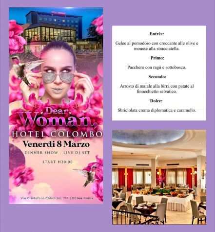 8 marzo festa della donna HOTEL COLOMBO ROMA info 3391047611