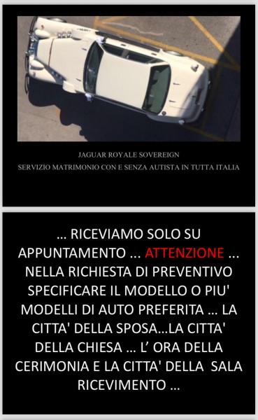 JAGUAR ROYALE MATRIMONIO DI LUSSO
