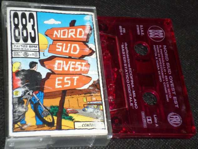 883 (Max Pezzali) Nord, Sud, Ovest, Est - Cassetta,TapeAlbum,MC,K7 RED - 1993