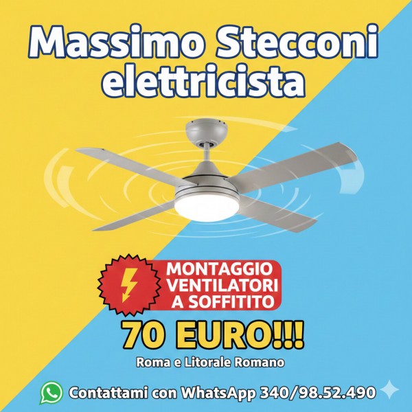 Montaggio ventilatore Roma 