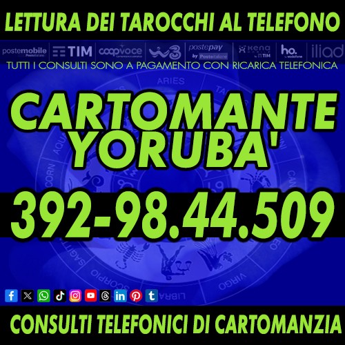 Con il Cartomante YORUBA' sono garantite soluzioni al 100%