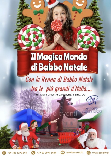 LA CASA DI BABBO NATALE - SFILATA E ANIMAZIONE SUI TRAMPOLI – ANIMARE E INCENTIVARE LO SHOPING NATALIZIO IN UN UNICO SPETTACOLO – EVENTI AZIENDALI - EVENTI PRIVATI -EVENTI PUBBLICI