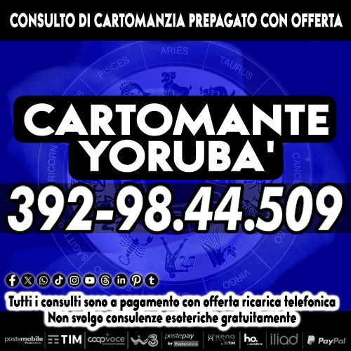 Consulenza esoterica con il Cartomante Yorubà