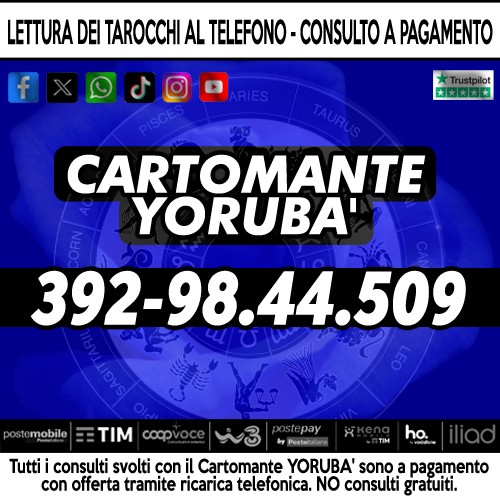 Il Cartomante YORUBA' non vende illusioni ma solidi responsi