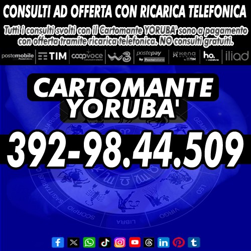 Consulta un esperto cartomante per risposte vere, consulta il Cartomante Yorubà