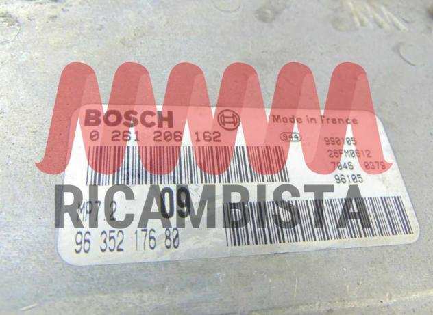 9635217680 0261206162 Peugeot 206 1.6 centralina motore Bosch