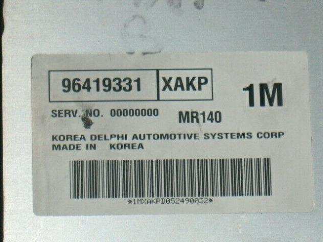 96419331 Ecu chevrolet nubira lacetti 1.8 96419331 xakp 1m