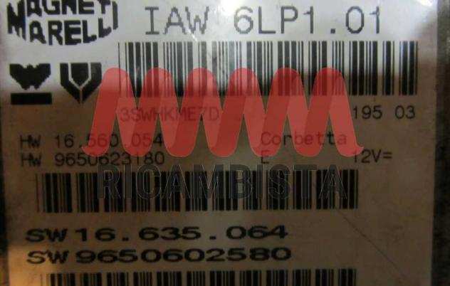 9650623180 9650602580 IAW 6LP1.01 Peugeot 307 2.0 centralina motore Magneti Marelli