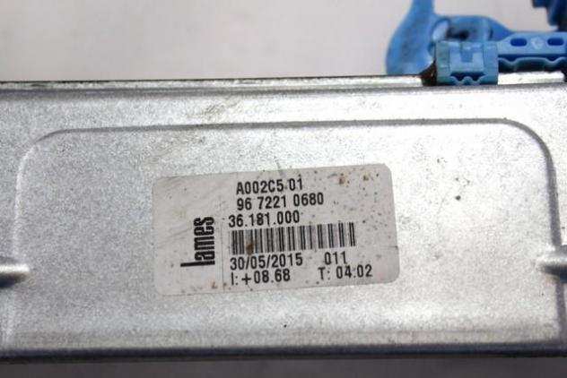 9802601480 MOTORINO MECCANISMO ALZA-VETRO ALZA-CRISTALLO PORTA ANTERIORE DESTRA CITROEN C3 PICASSO 1.6 D 68KW 5M 5P (2015) RICAMBIO USATO