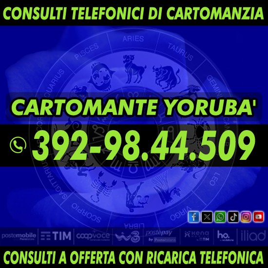 Il Cartomante YORUBA' non vende illusioni ma solidi responsi