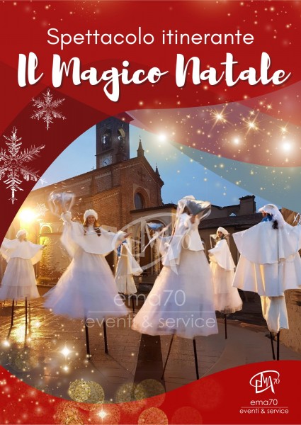 IL MAGICO NATALE  – ANIMAZIONE ITINERANTE NATALE – PARATA DI TRAMPOLIERI CON LANCIO DI CORIANDOLI BIANCHI – EVENTI AZIENDALI - EVENTI PRIVATI -EVENTI PUBBLICI 